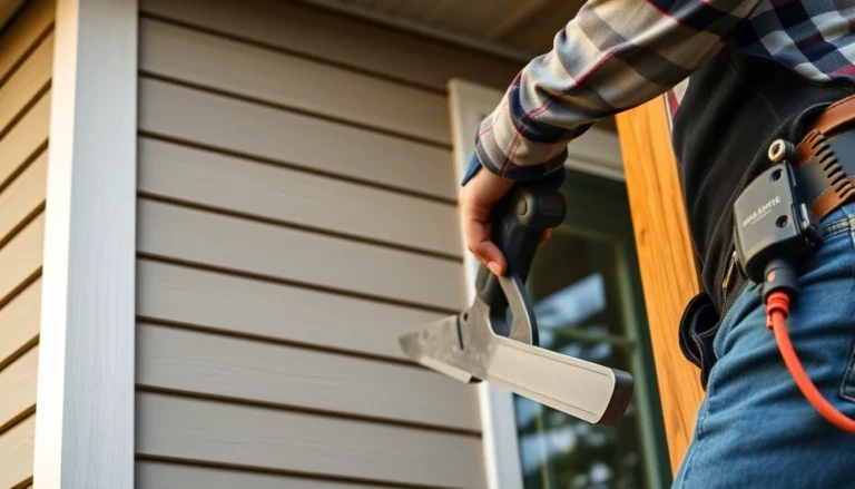 Siding contractor installing durable vinyl and cedar siding on residential home, ensuring quality craftsmanship.