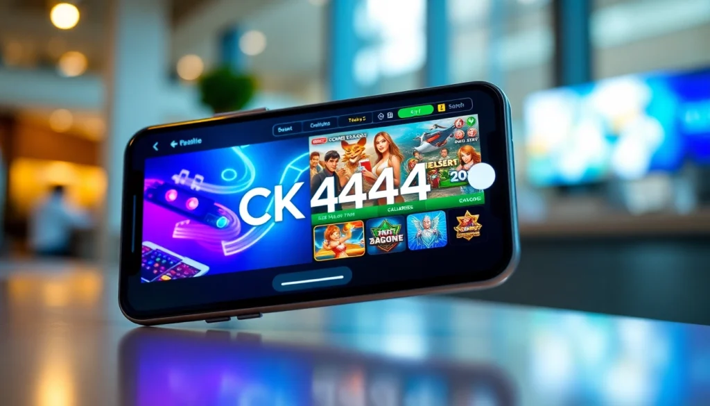 Using ck4444 com app to access a dynamic online casino with immersive slots and live dealer games on a smartphone.