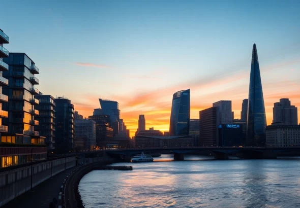 Property for Investment London View of luxury apartments in London skyline for smart investors